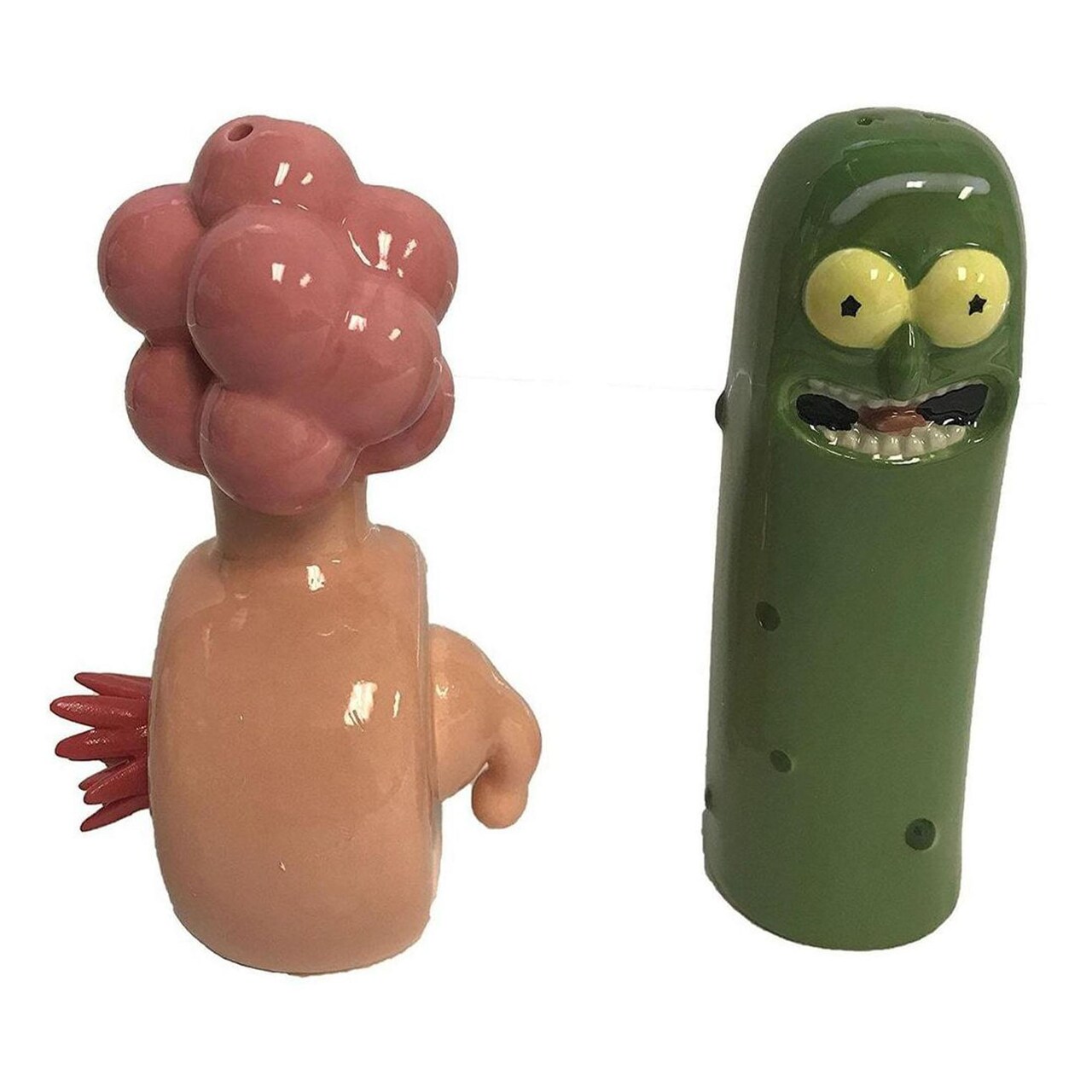 Rick and Morty Plumbus/ Pickle Rick Salt and Pepper Shaker Set
